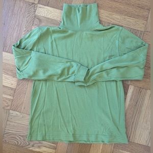 Lime green cotton turtleneck